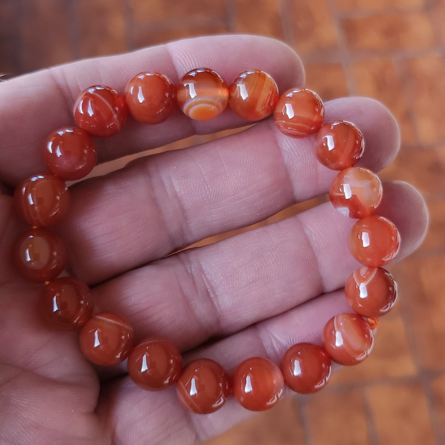 Carnelian Bracelet 8mm or 10mm