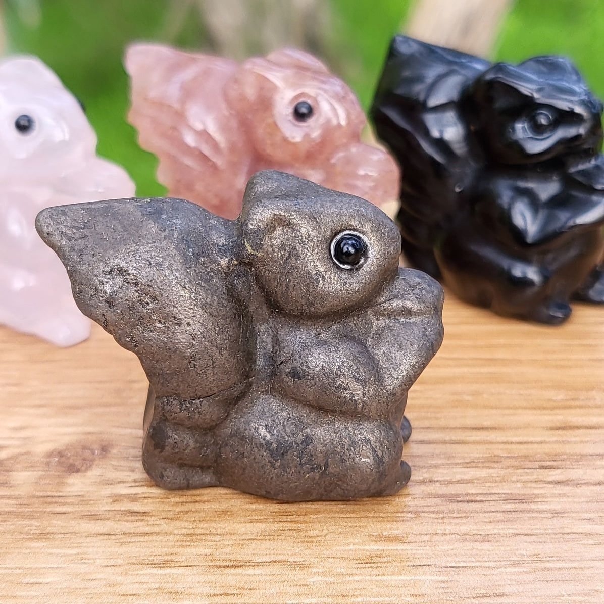 Squirrel Carving - Pyrite