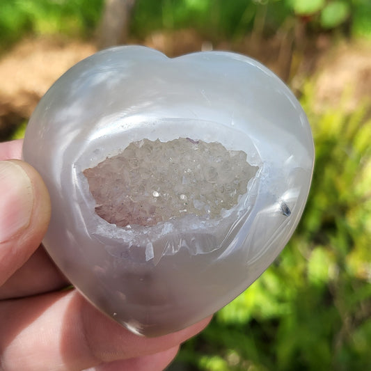 Druzy Agate Heart