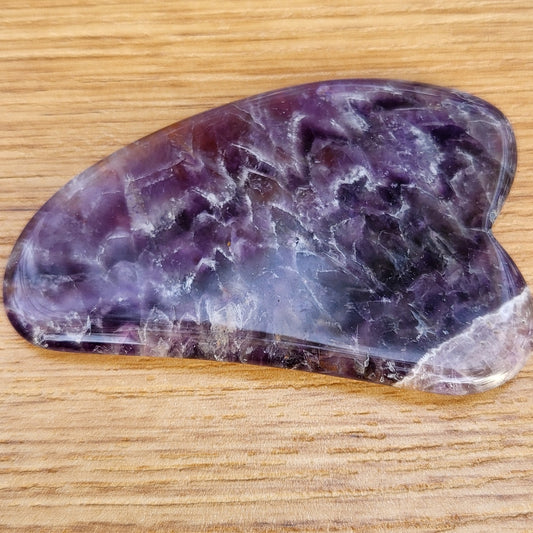 Chevron amethyst gua sha