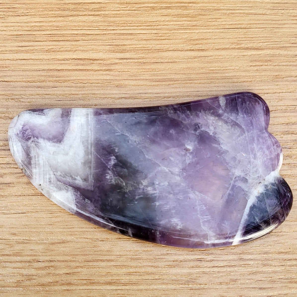 Chevron amethyst gua sha