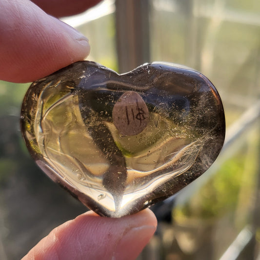 Smoky quartz heart #3