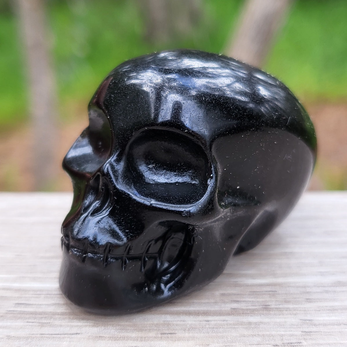 Black Obsidian Skull