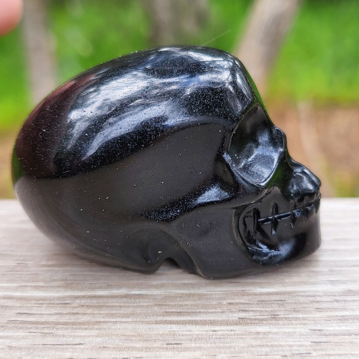 Black Obsidian Skull