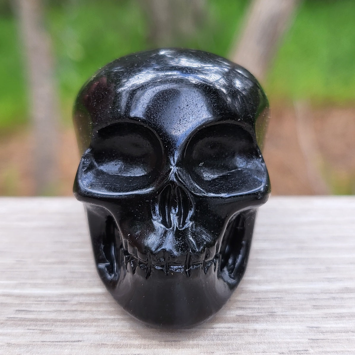 Black Obsidian Skull