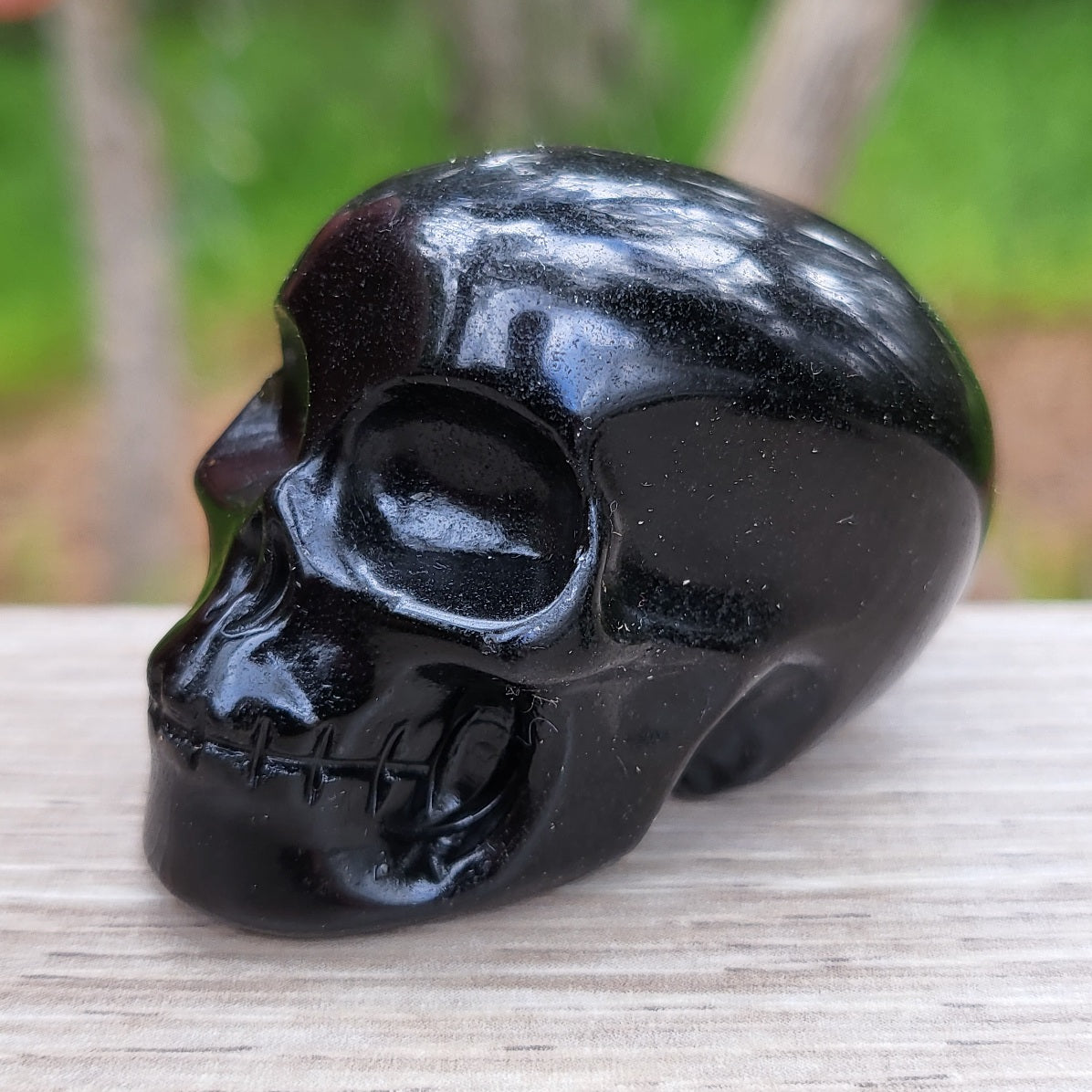 Black Obsidian Skull