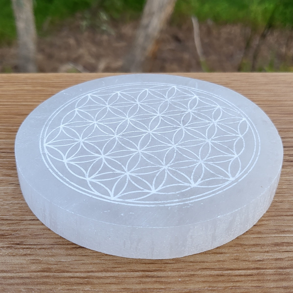 Selenite Charging Plate Engraved