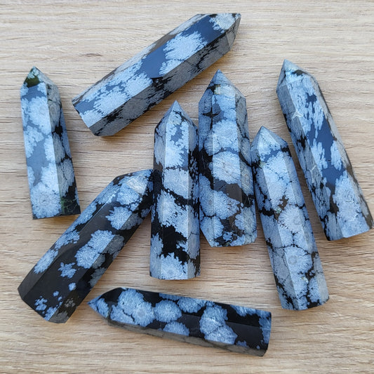 Snowflake Obsidian Point