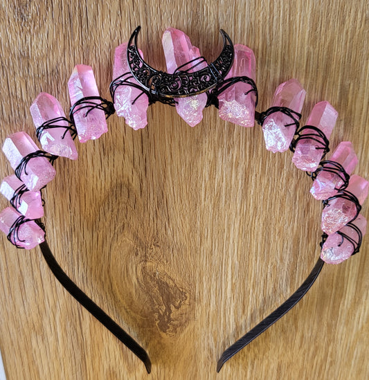 Crystal Crown Aura Pink