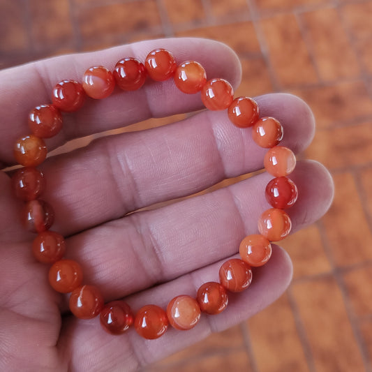 Carnelian Bracelet 8mm or 10mm