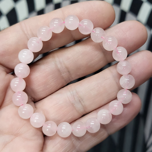 Rose Quartz Bracelet 8mm, 10mm or 12mm