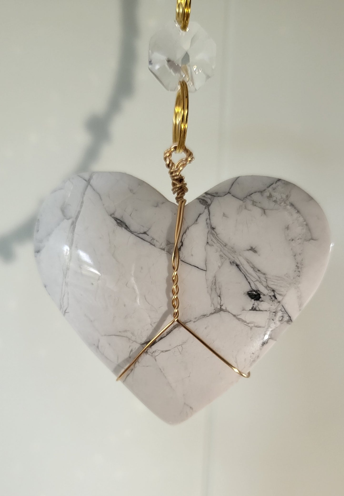 Suncatcher -  Howlite Heart