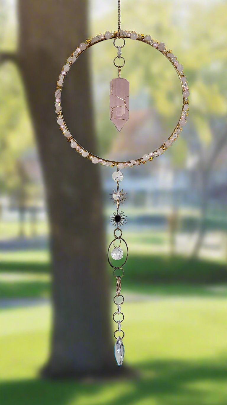 Suncatcher -  Rose quartz