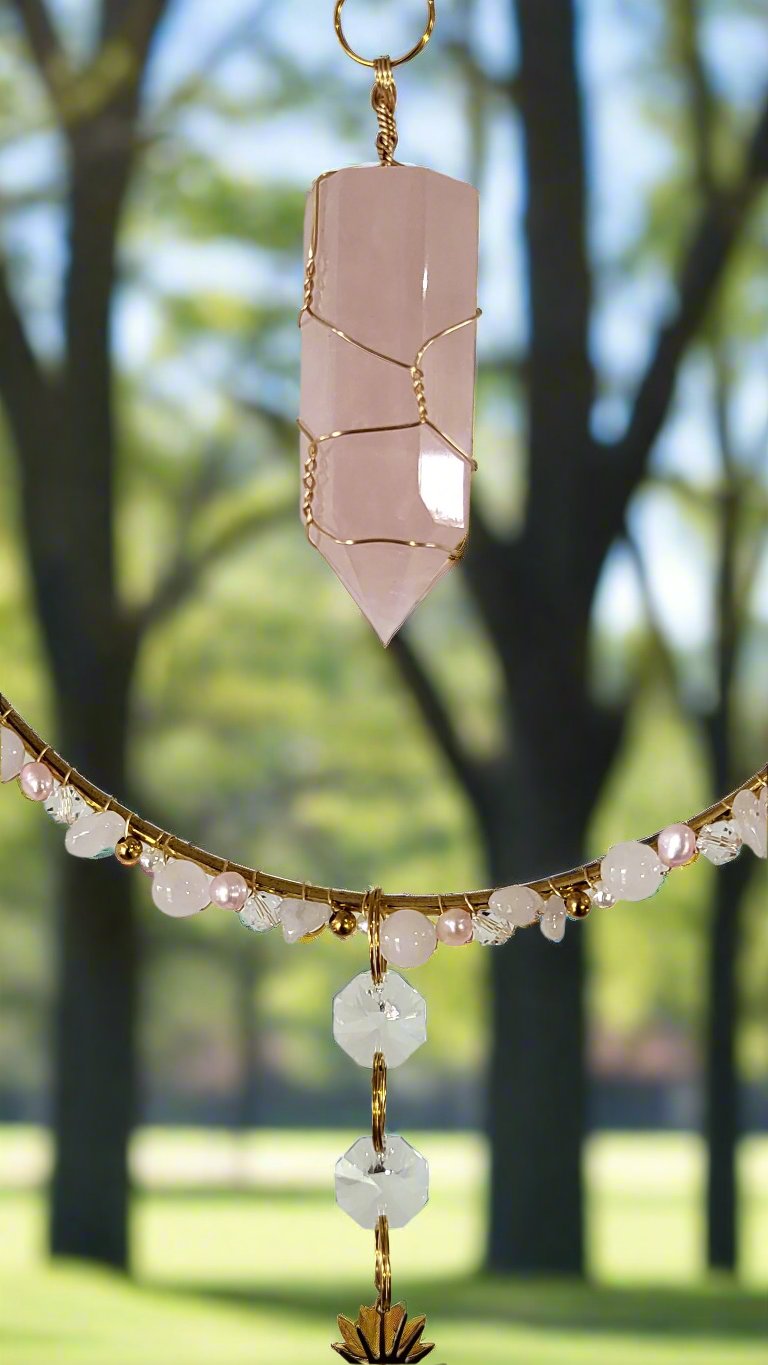 Suncatcher -  Rose quartz