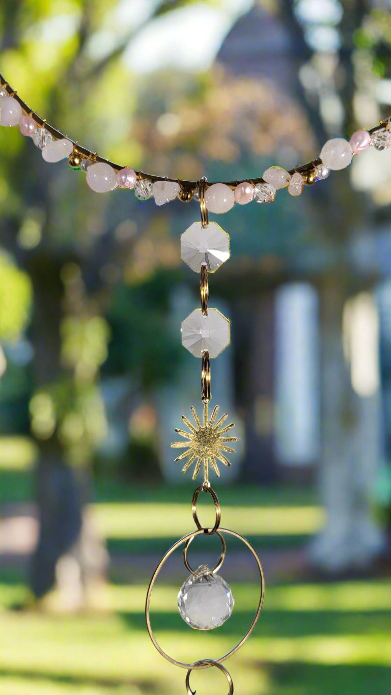 Suncatcher -  Rose quartz