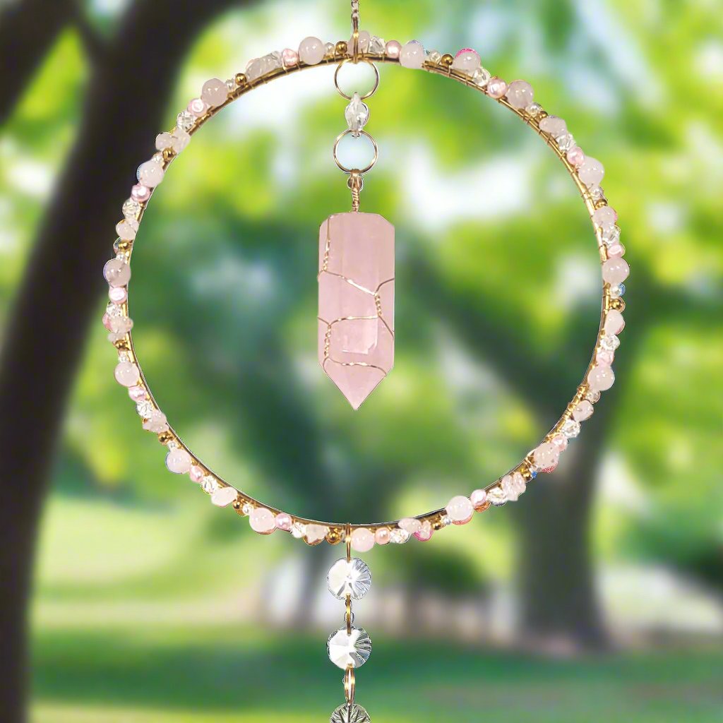 Suncatcher -  Rose quartz